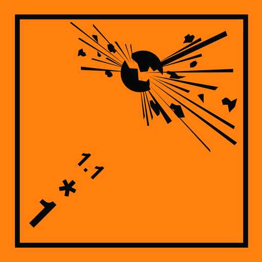 ADR hazard subclass 1.1 — Explosive